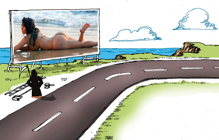 Caricatura de humor erótico de Félix Adalberto Linares.