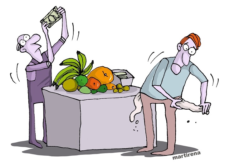 Caricatura de Alfredo Martirena sobre los precios.