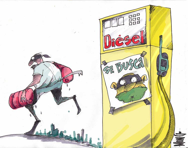 Caricatura de Mongo sobre el desvío de combustible