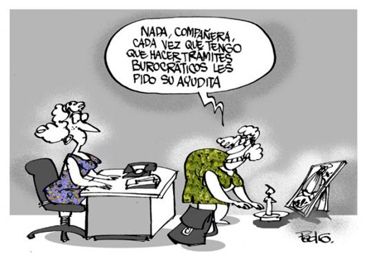 Caricatura de Pedro Méndez sobre la burocracia.