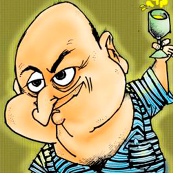 Carictura de Pedro Méndez, del caricaturista ARES.