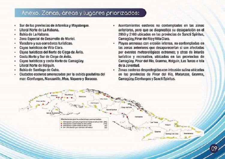 Zonas costeras priorizadas en Cuba. Zonas costeras priorizadas en Cuba.