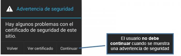 Advertencia de seguridad en navegación por internet. Advertencia de seguridad en navegación por internet.