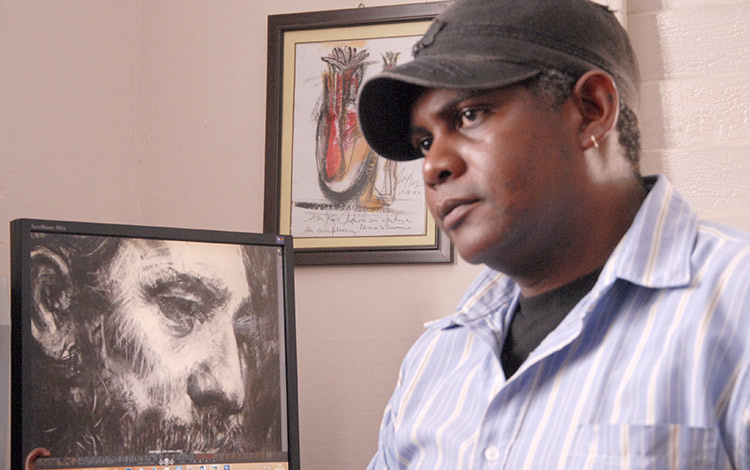 Artista de la plástica Amílkar Chacón.