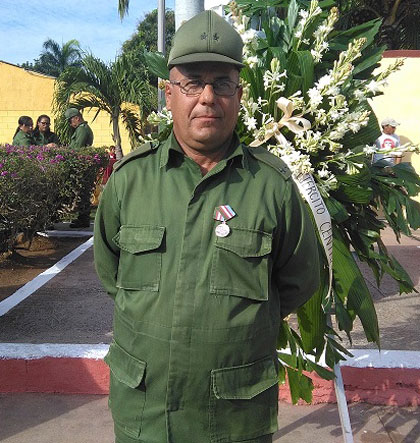 Teniente coronel Delio Ojeda Nodal, jefe de Ingenierí­a de la Región Militar de Villa Clara.