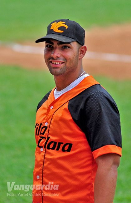 Norel González. Norel González, jugador del equipo Sub-23 de béisbol de Villa Clara.