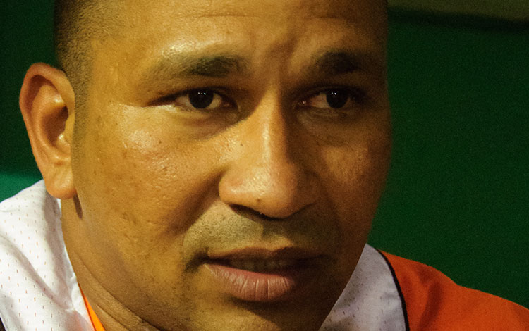 Frederich Cepeda. (Foto: Carolina Vilches Monzón) Frederich Cepeda, pelotero espirituano, refuerzo del equipo Villa Clara.