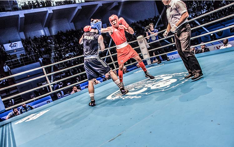 Osvary Morell y el ucraniano Roman Savitskyi. Combate entre el cubano Osvary Morell y el ucraniano Roman Savitskyi, final, 81 kg.