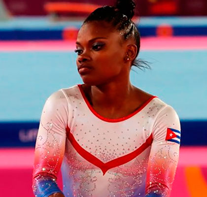 Yesenia Ferrera, plata en el caballo de salto de la gimnasia de los Panamericanos de Lima 2019. Yesenia Ferrera, plata en el caballo de salto de la gimnasia de los Panamericanos de Lima 2019.