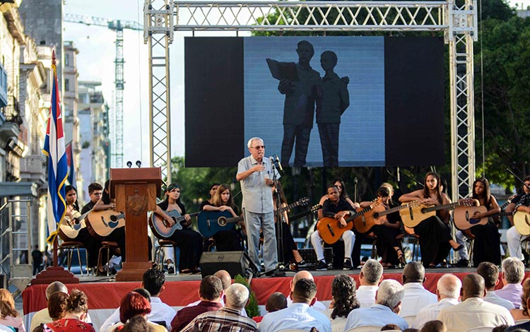 Eusebio Leal, Historiador de La Habana, en acto de inicio del curso escolar 2018-2019. Eusebio Leal, Historiador de La Habana, en acto de inicio del curso escolar 2018-2019.