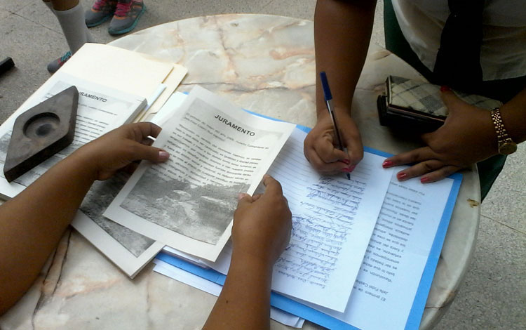 Sagua la Grande jura compromiso con la Revolución.