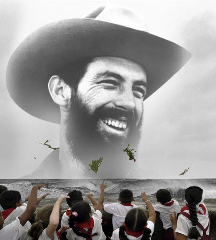 Ilustración de Adalberto Linares sobre Camilo Cienfuegos. Ilustración de Adalberto Linares sobre Camilo Cienfuegos.