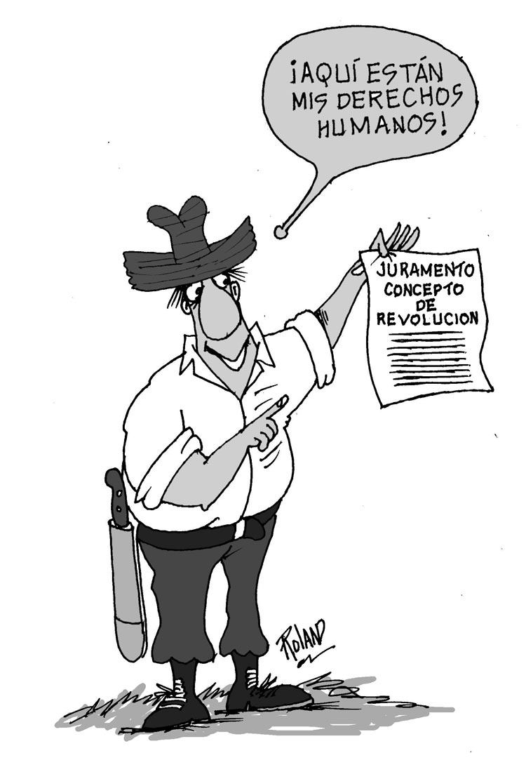 Ilustración de Rolando González (Roland) sobre los derechos humanos en Villa Clara. Ilustración de Rolando González (Roland) sobre los derechos humanos en Villa Clara.