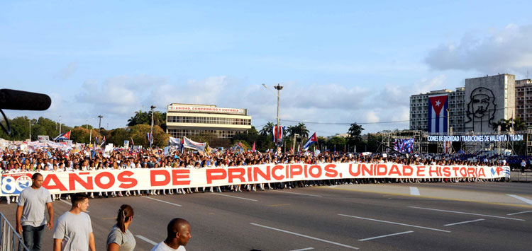 Desfile por el Primero de Mayo en La Habana. Desfile por el Primero de Mayo en La Habana.