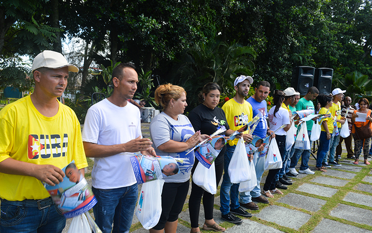 Los delegados al Festival Mundial de Juventudes de Izquierda.