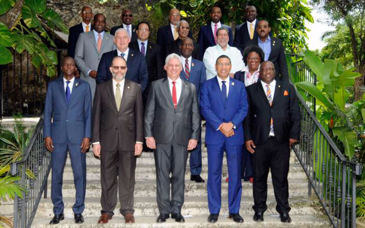 Foto de jefes de Estado y de Gobierno de Caricom, en Montego Bay. Foto de jefes de Estado y de Gobierno de Caricom, en Montego Bay.