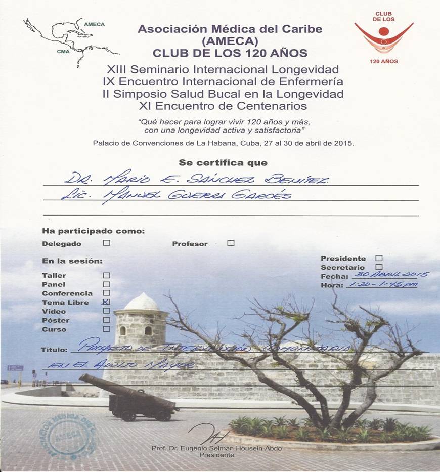 Reconocimiento de AMECA Reconocimiento de AMECA