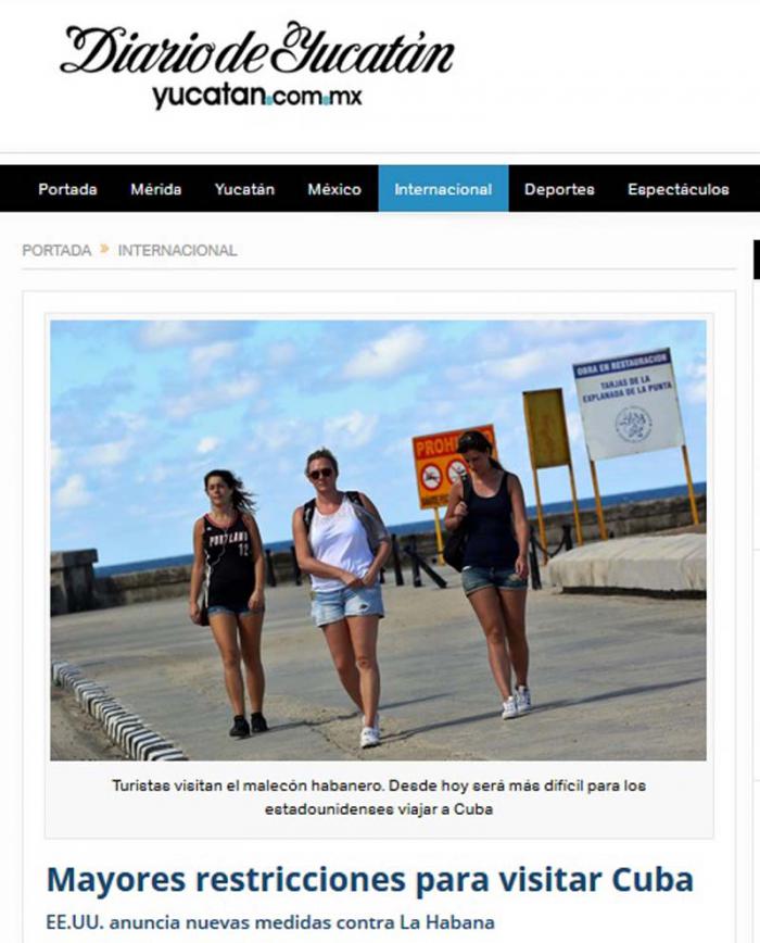 Sitio web Diario de Yucatán.