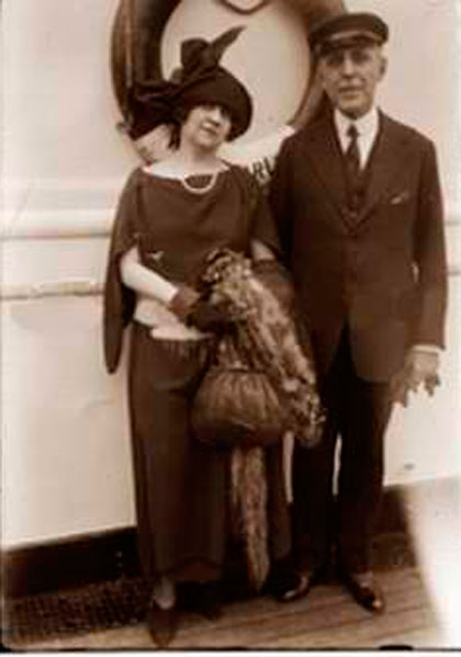 Catalina y Juan Pedro en uno de sus viajes a Europa.