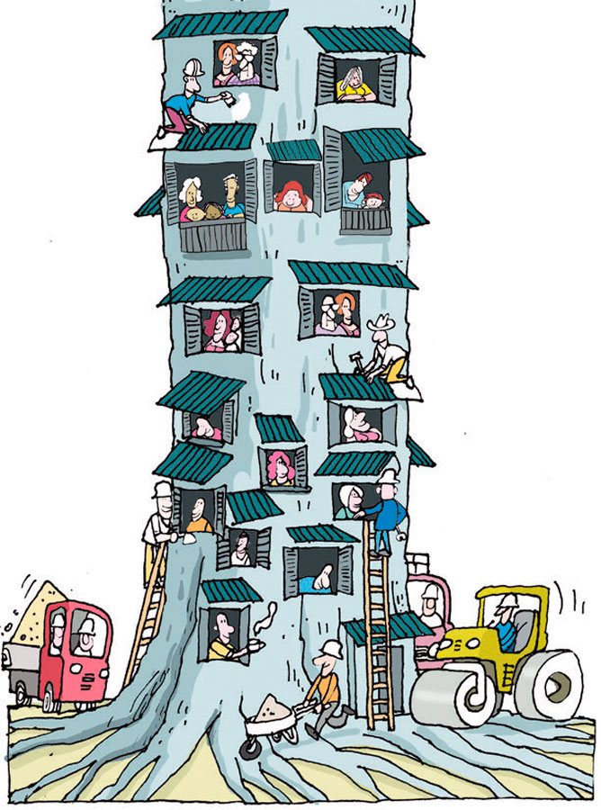 Caricatura sobre el barrio Caricatura sobre el barrio