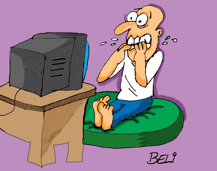 Caricatura de Beli sobre suspenso en la película Caricatura de Beli sobre suspenso en la película