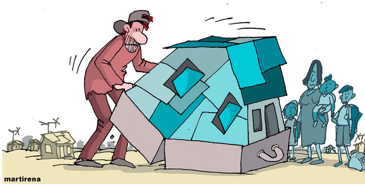 Ilustración de Alfredo Martirena sobre los problemas en los barrios cubanos. Ilustración de Alfredo Martirena sobre los problemas en los barrios cubanos.