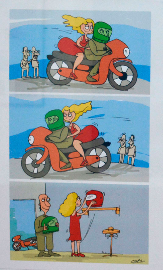 Obra La engañadora, de Osval, primer lugar en humor erótico. Obra La engañadora, de Osval, primer lugar en humor erótico.