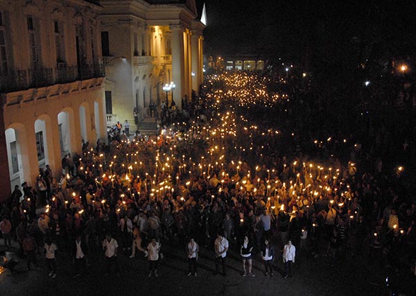 Marcha de las Antorchas, Santa Clara, 27 de enero de 2015.