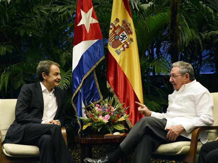 Raúl Castro Ruz y José Luis Rodríguez Zapatero.