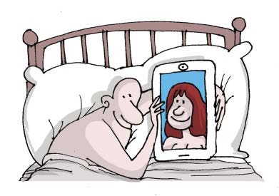 caricatura martirena relaciones a distancia