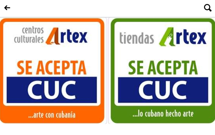Identificación de establecimientos de Artex con venta en CUC y CUP. Identificación de establecimientos de Artex con venta en CUC y CUP.
