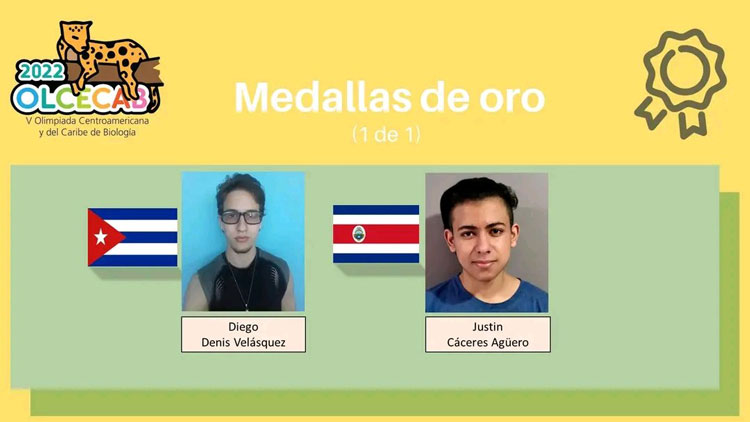 Ganadores de la medalla de oro en la Olimpiada Centroamericana de Biología. Ganadores de la medalla de oro en la Olimpiada Centroamericana de Biología.