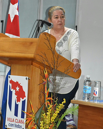 Yudí Rodríguez Hernández, miembro del Comité Central del Partido y primera secretaria en Villa Clara Yudí Rodríguez Hernández, miembro del Comité Central del Partido y primera secretaria en Villa Clara