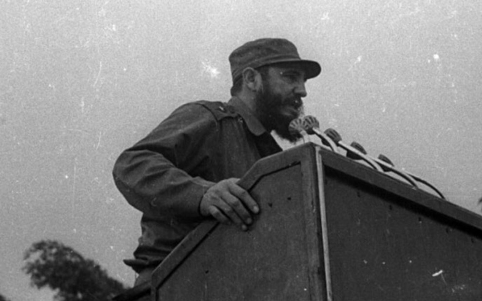 Fidel en la  celebración del XII aniversario del asalto a los cuarteles Moncada y Carlos Manuel de Céspedes, el 26 de julio de 1965, en Santa Clara.