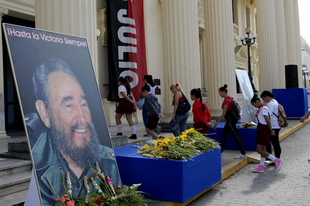 Homenaje a Fidel en la Biblioteca Provincial Martí, de Santa Clara.
