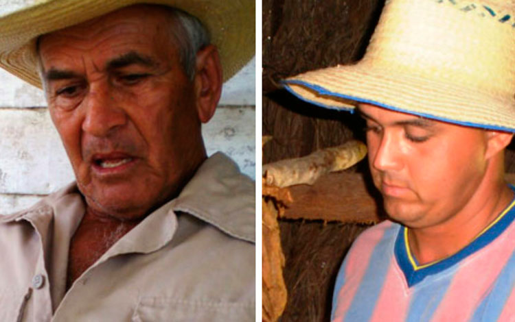 Campesinos Alejandro y Noel.