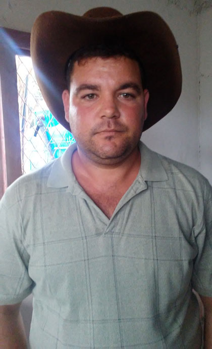 Ahmed Martí­n Dí­az, campesino ganadero, delegado al Congreso de la ANAP.