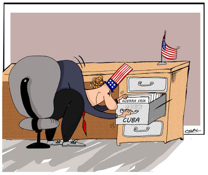 Caricatura de Osval sobre supuestos ataques acústicos.