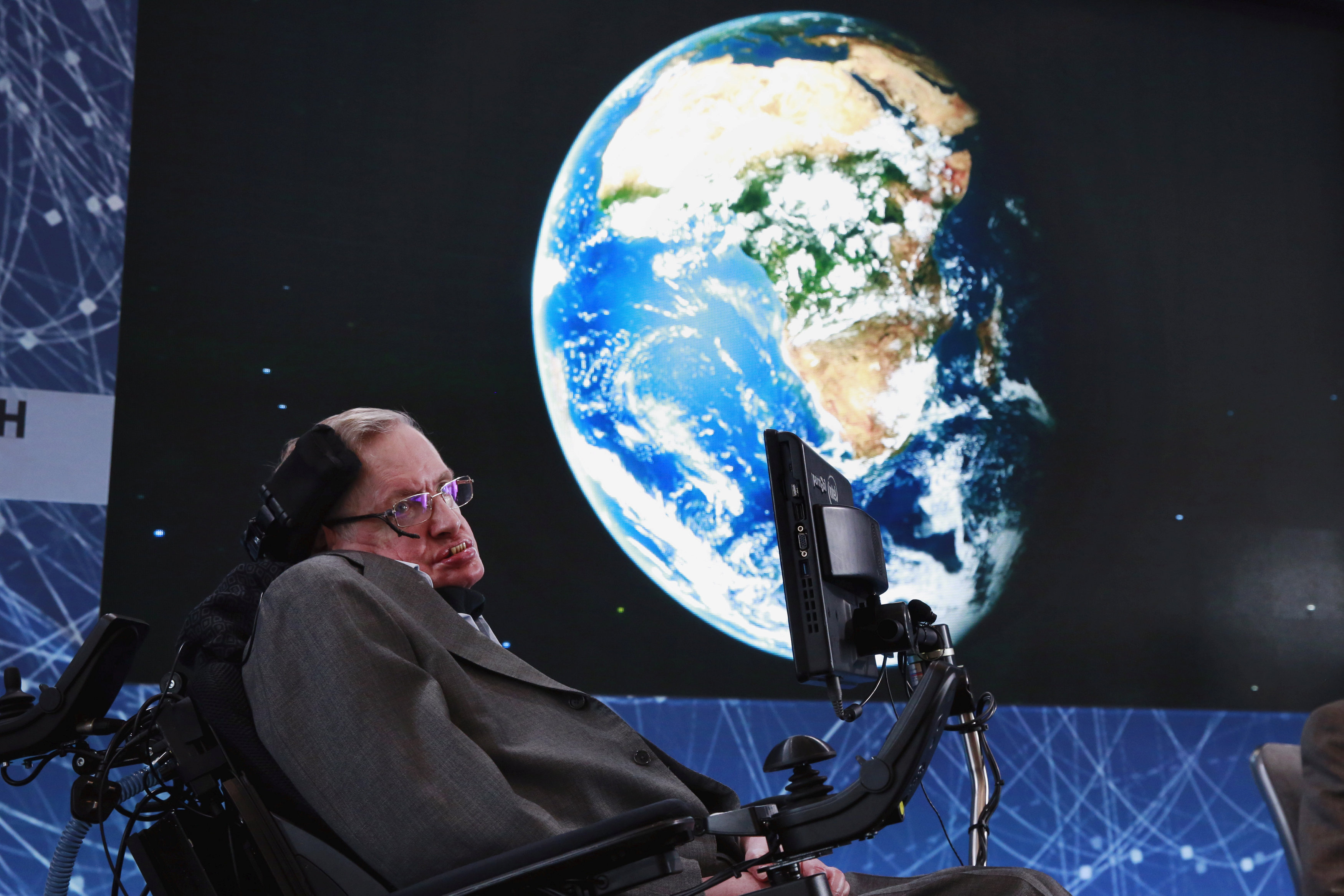 Stephen Hawking a los 74 años, en Nueva York.