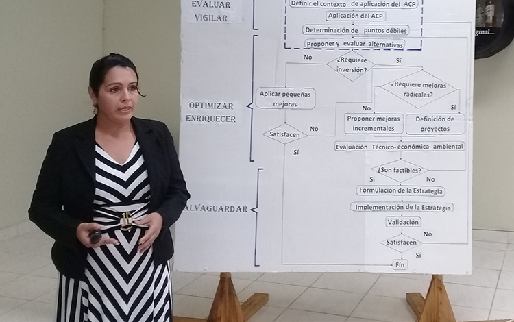 Mayra Guzmán Villavicencio, en la defensa de su doctorado en Ciencias Ténicas.