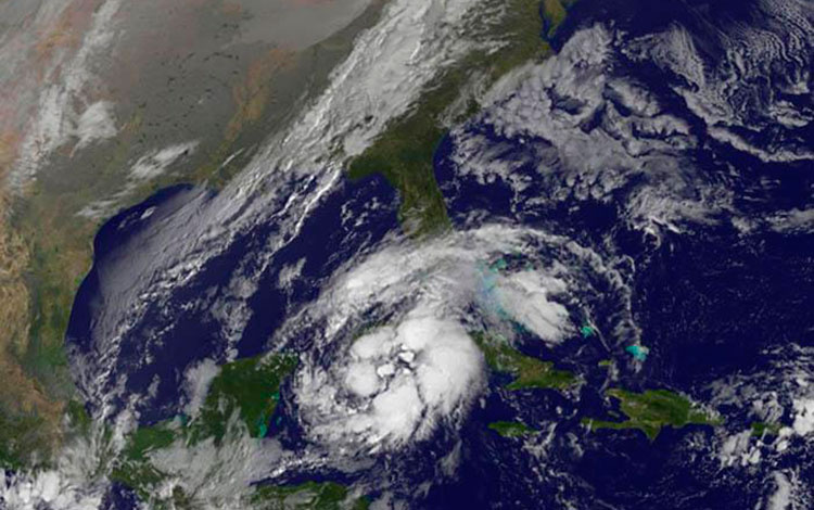 Mapa de depresión tropical número 18 de 2017.