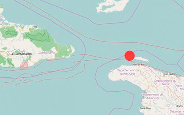 Sismo perceptible en oriente de Cuba, 7 de octubre de 2018.
