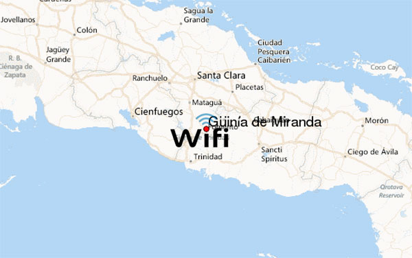 Mapa Guinía de Miranda, zona wifi.