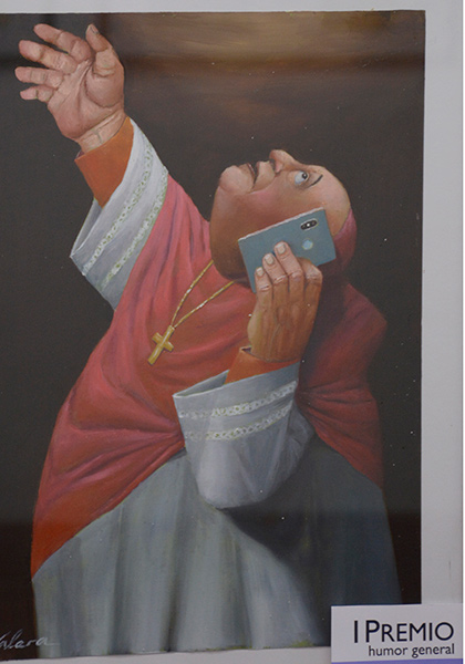 Obra de Reinaldo Valera, ganadora del primer premio de Humor general en el Salón Internacional de Melaíto. Obra de Reinaldo Valera, ganadora del primer premio de Humor general en el Salón Internacional de Melaíto.