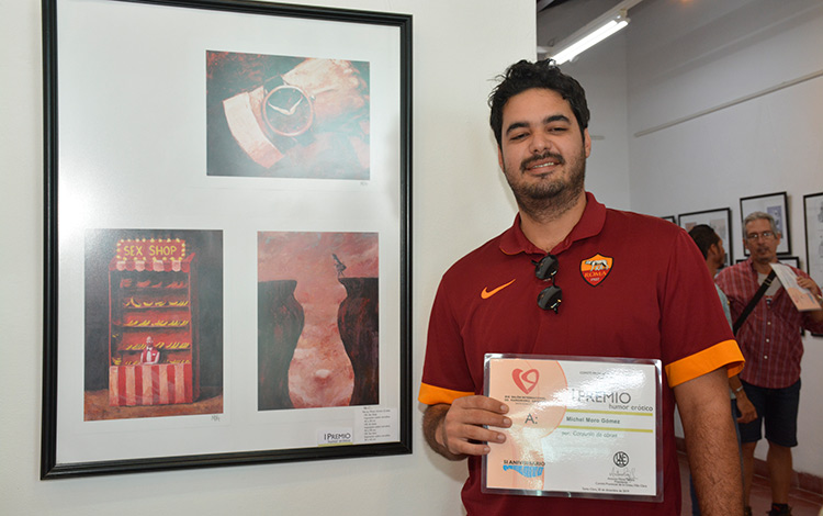 MIchael Moro Gómez, primer lugar en Humor Erótico en el Salón Internacional de Melaíto. MIchael Moro Gómez, primer lugar en Humor Erótico en el Salón Internacional de Melaíto.