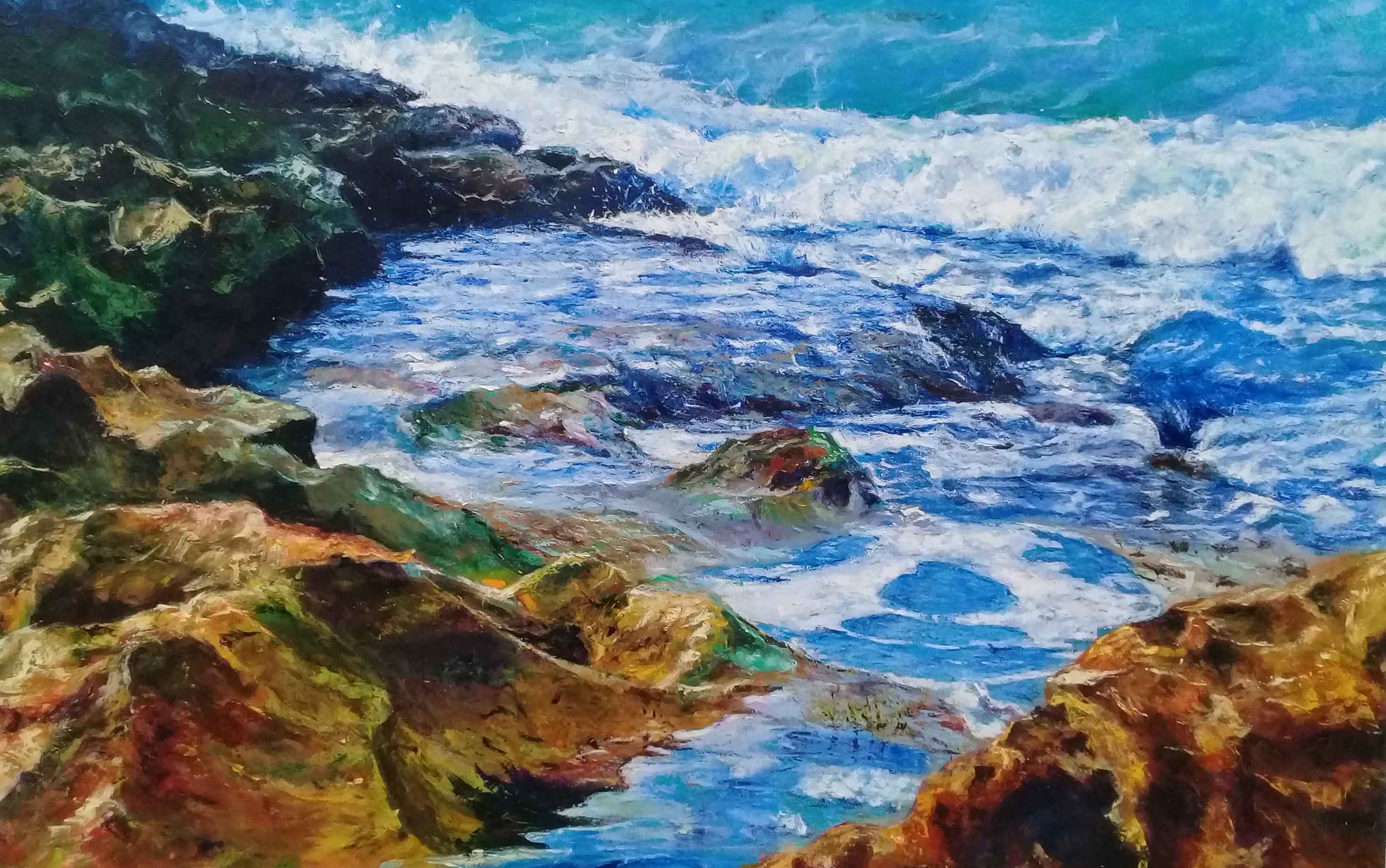 Obra premiada titulada Arrecife I, de José Ramón Bernal Escudero Obra premiada titulada Arrecife I, de José Ramón Bernal Escudero