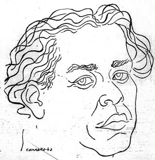 Caricatura de Nicolás Guillén Caricatura de Nicolás Guillén
