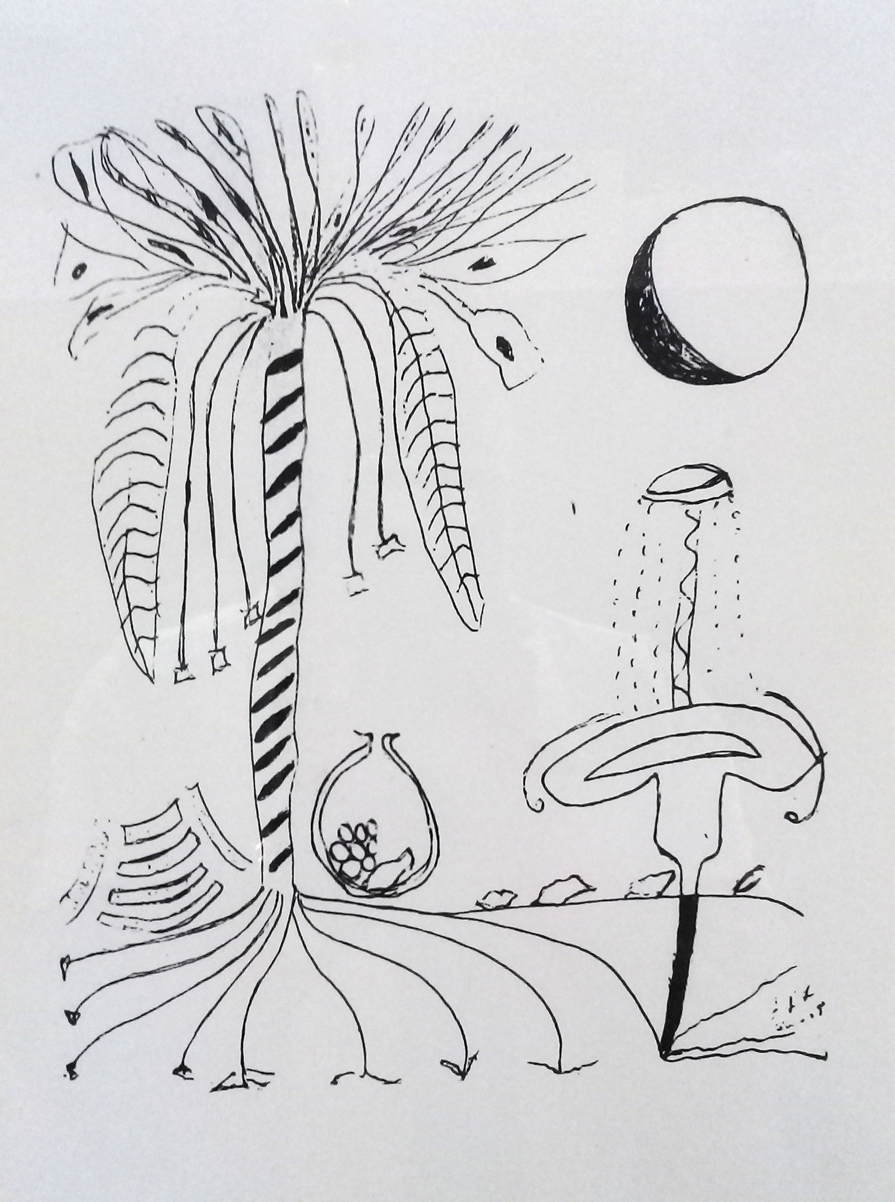 Ilustración de José Lezama Lima para la revista Signos. Ilustración de José Lezama Lima para la revista Signos.