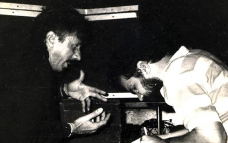 Mario Daly y el periodista Osvaldo Rojas Garay.