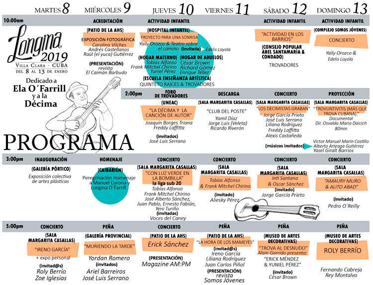 Programa del Festival Longina 2019.